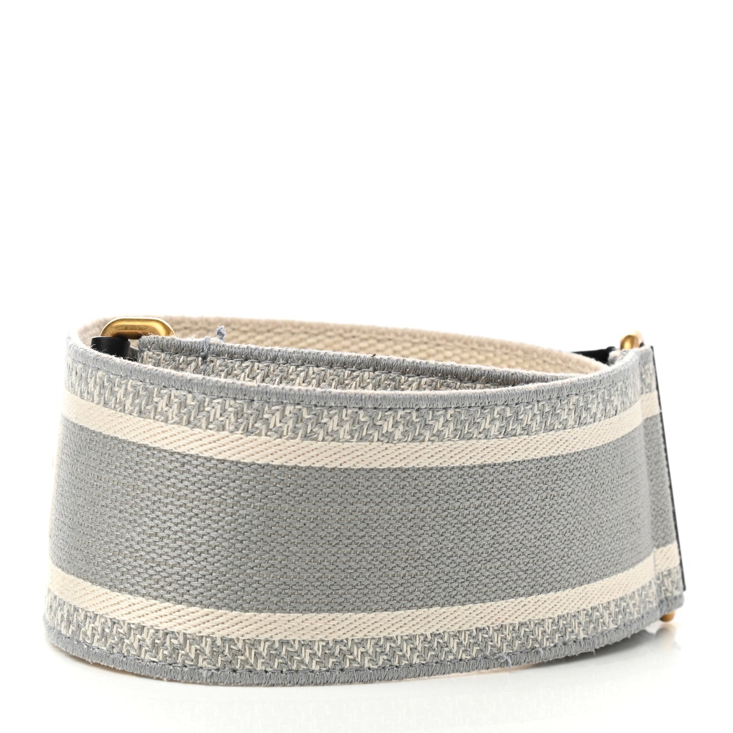 Canvas Embroidered Shoulder Strap Grey