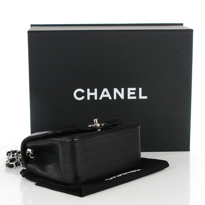 Chanel Lambskin Chevron Quilted Mini Square Flap Black 4 of 8