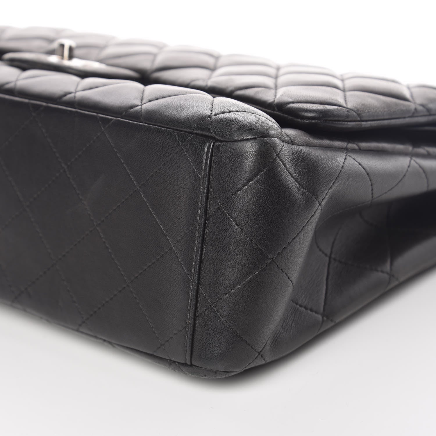 Chanel Lambskin Quilted Maxi Double Flap Black 11 of 11