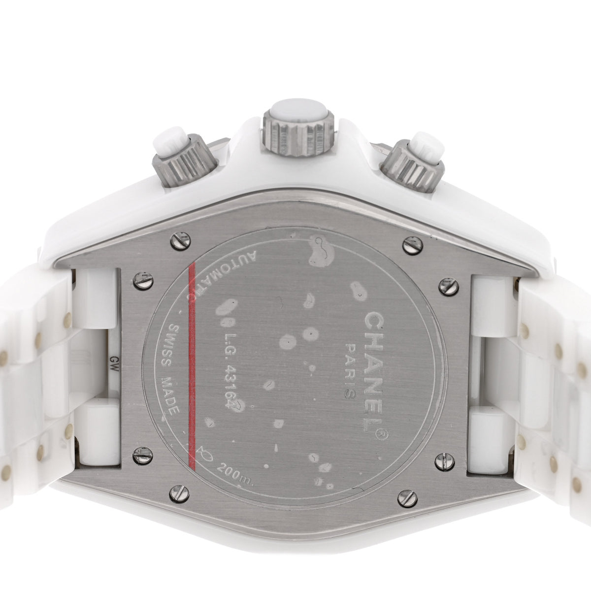 Chanel Stainless Steel Ceramic 41mm J12 Chronograph Automatic Watch White 4 of 5