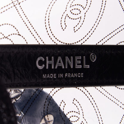 Chanel Crumpled Calfskin PVC Bucket Bag Black 9 of 10