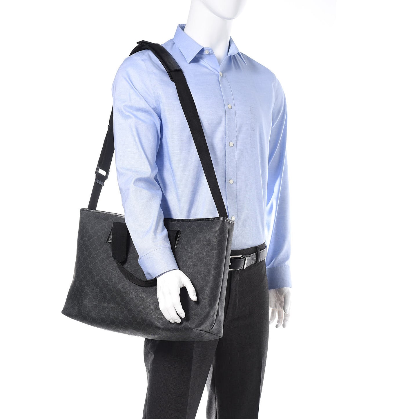 GG Plus Monogram Travel Bag Black
