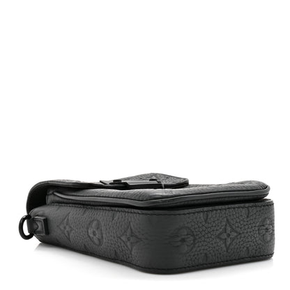 Louis Vuitton Taurillon Monogram S Lock Wearable Wallet Black 4 of 12