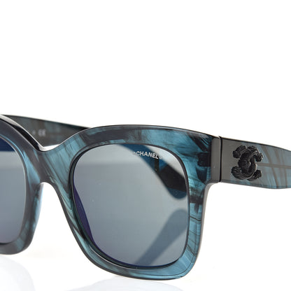 Chanel Acetate Mirror CC Square Fall Sunglasses 5357 Dark Blue 7 of 8