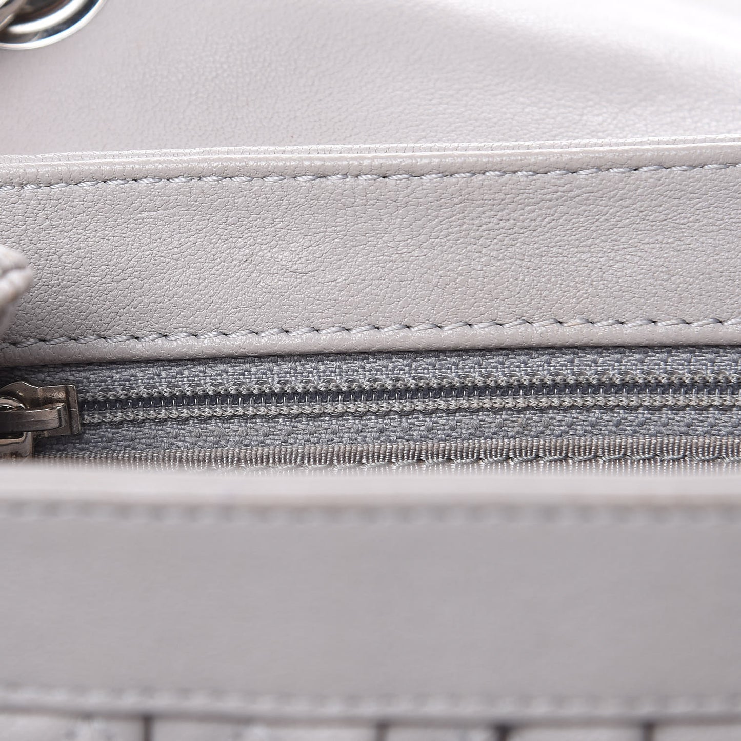 Washed Lambskin Quilted Mini Chain Around Messenger Grey
