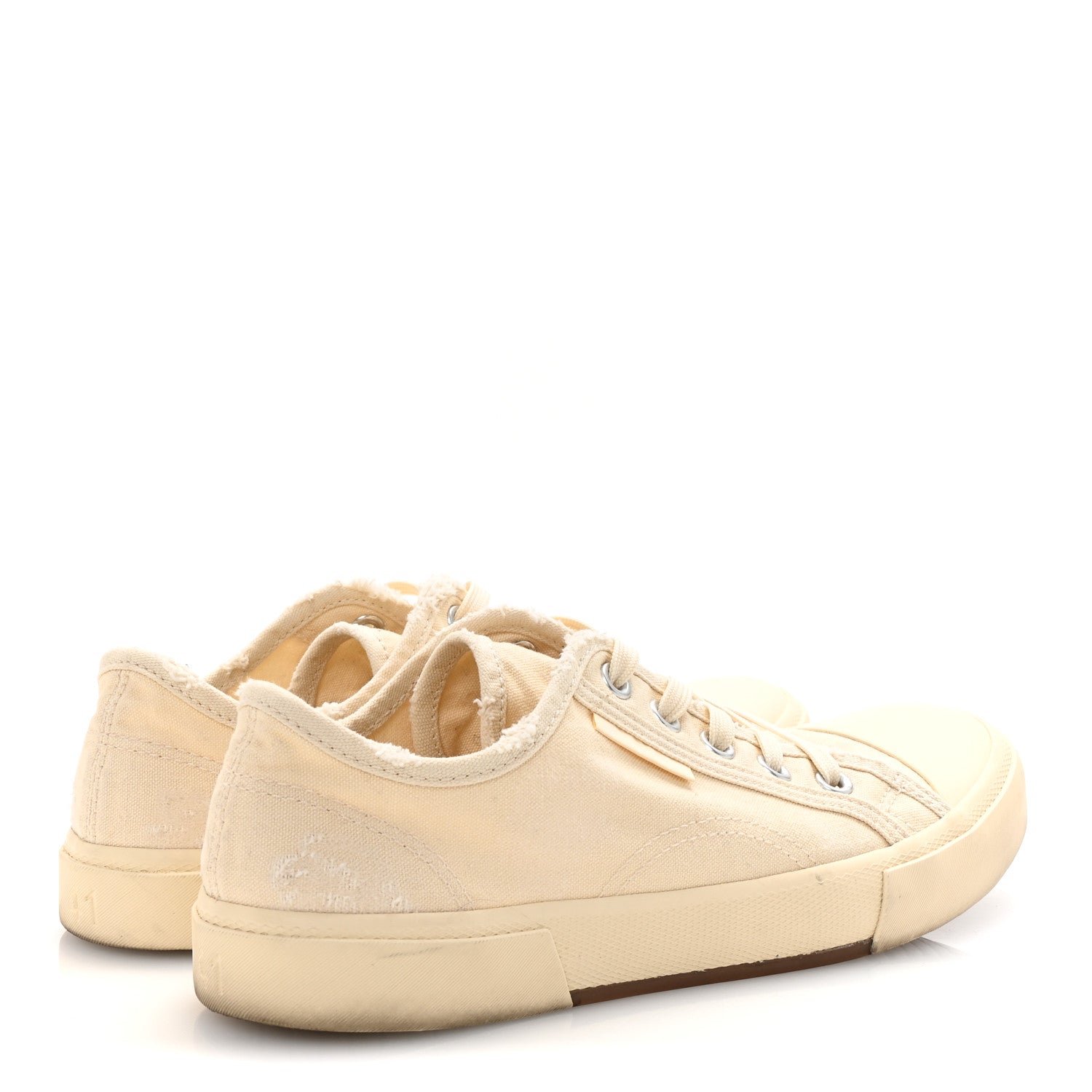 Balenciaga Canvas Distressed Womens Paris Low Top Sneakers 41 White 5 of 8