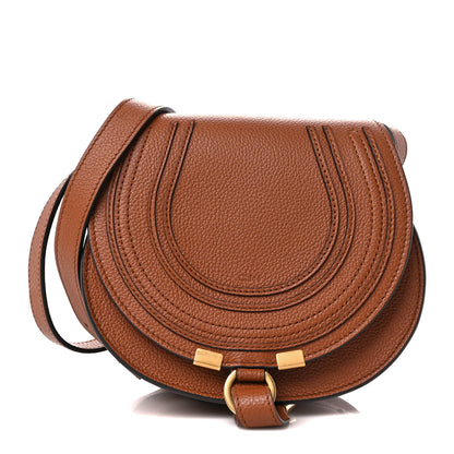 Chloe Grained Calfskin Small Marcie Saddle Bag Tan 1 of 10