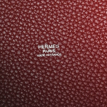 Hermes Taurillon Clemence Swift Picotin Lock 22 MM Rouge H Brique 6 of 12