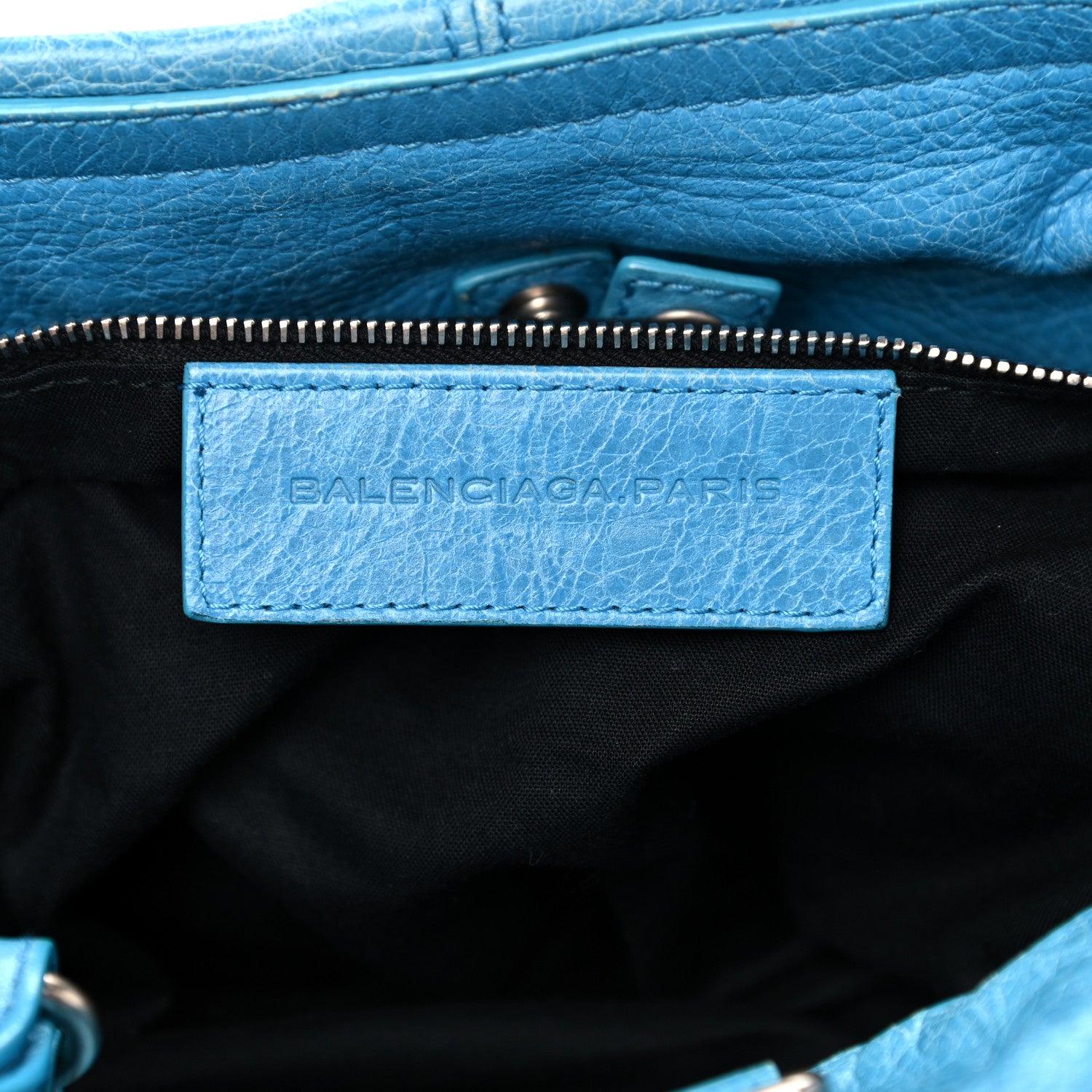 Balenciaga Agneau Classic Hardware Small Squash Duffel Bag Cyclade 6 of 14