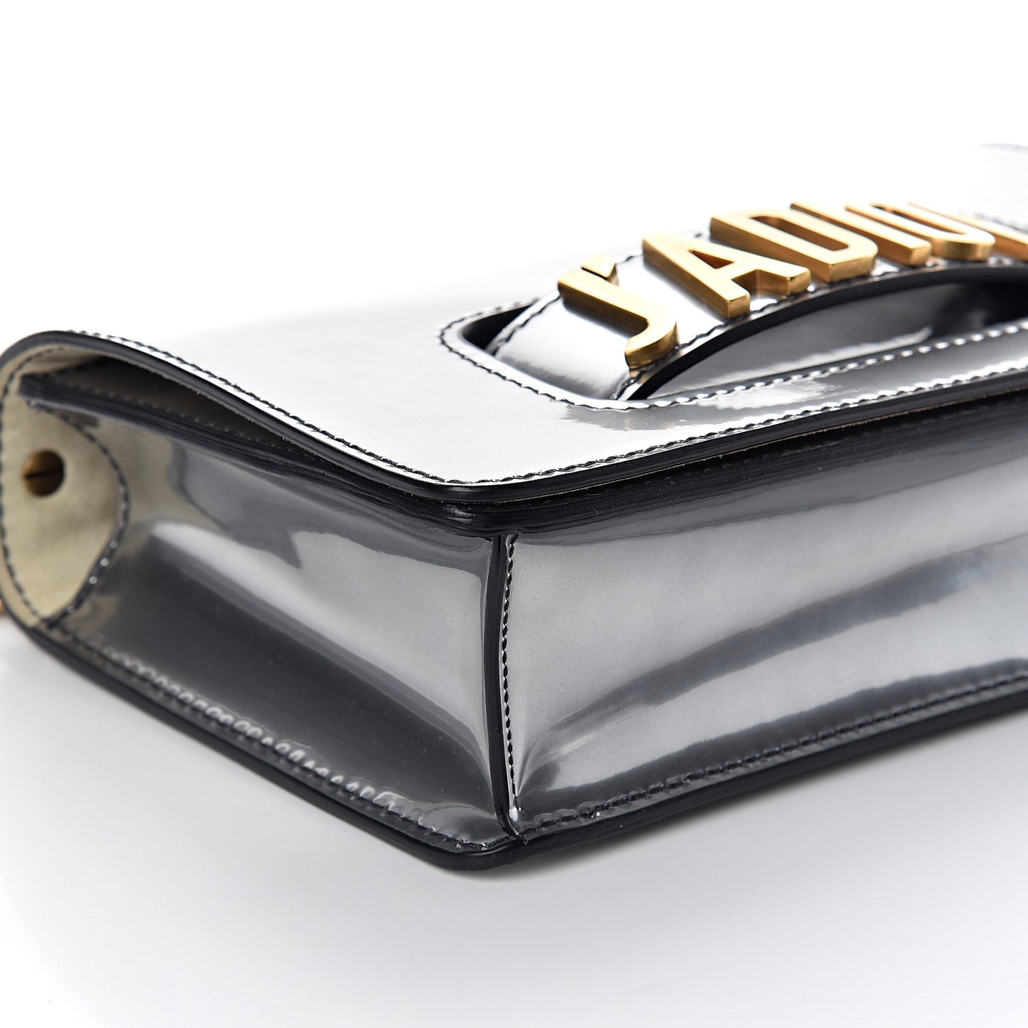 Metallic Calfskin J'Adior Chain Flap Bag Silver