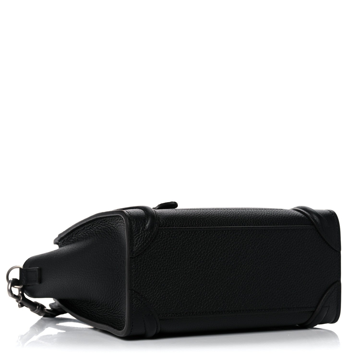 Celine Drummed Calfskin Nano Luggage Black 4 of 10