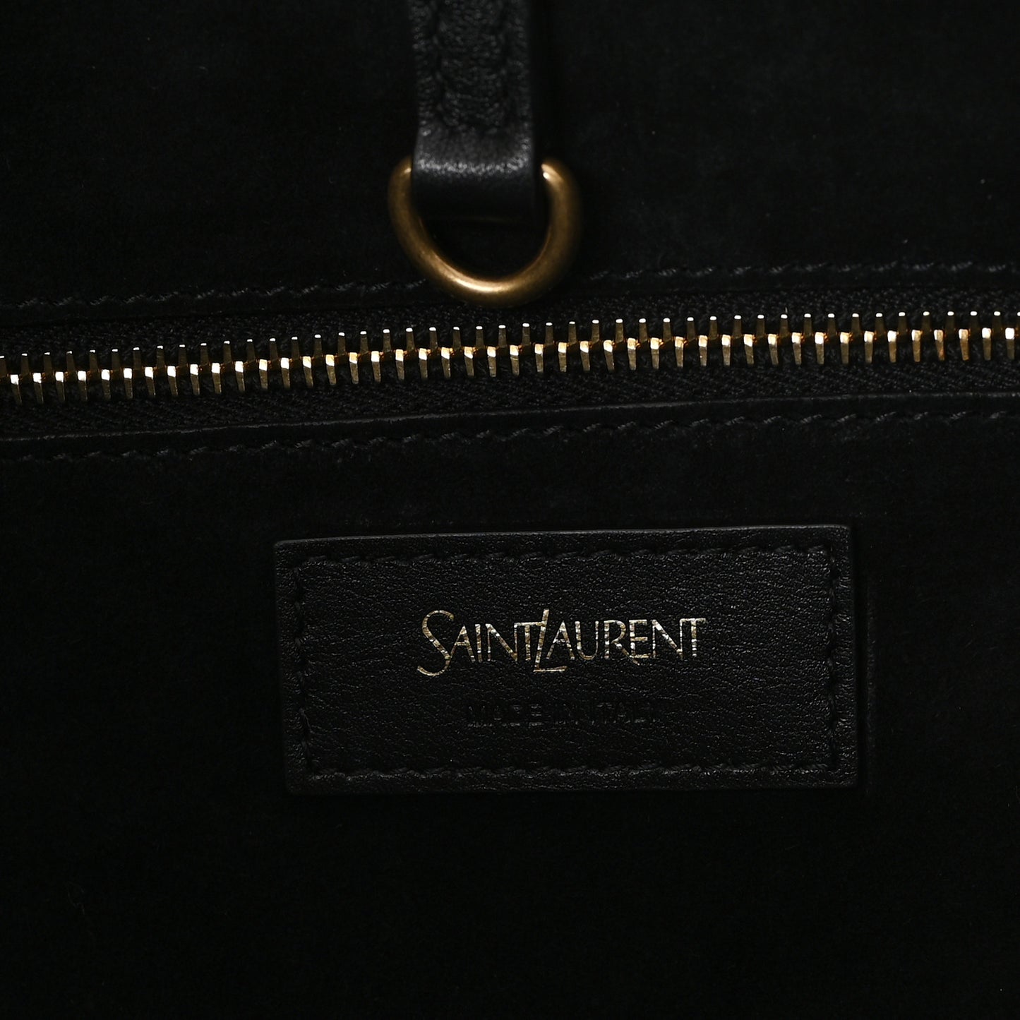 Santorini Lux Calfskin Y Drawstring Tote Black