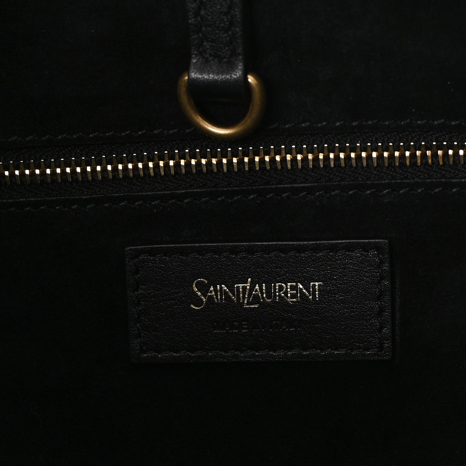 Saint Laurent Santorini Lux Calfskin Y Drawstring Tote Black 6 of 10