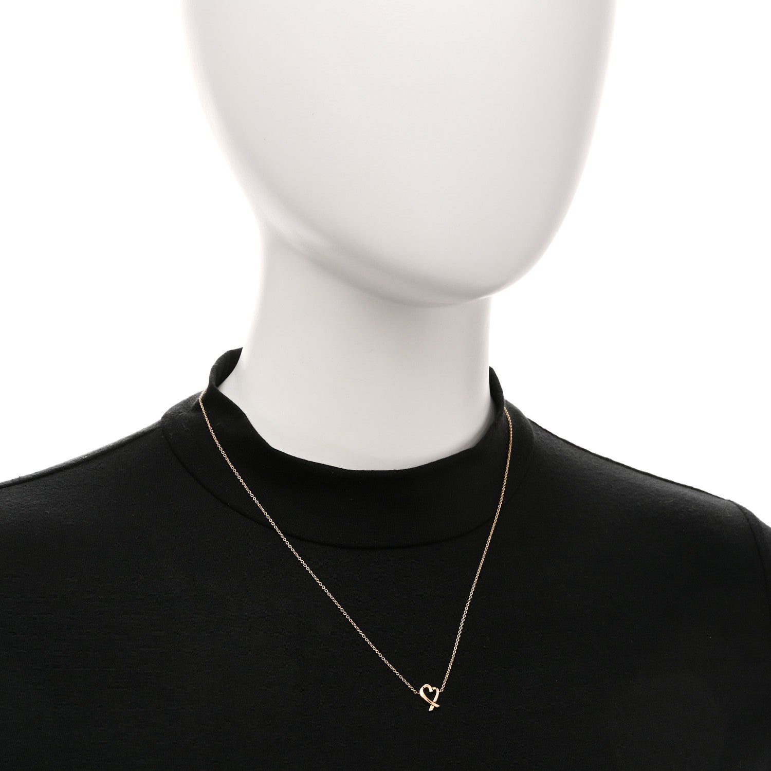 Tiffany 18K Yellow Gold Mini Paloma Picasso Loving Heart Pendant Necklace 2 of 5