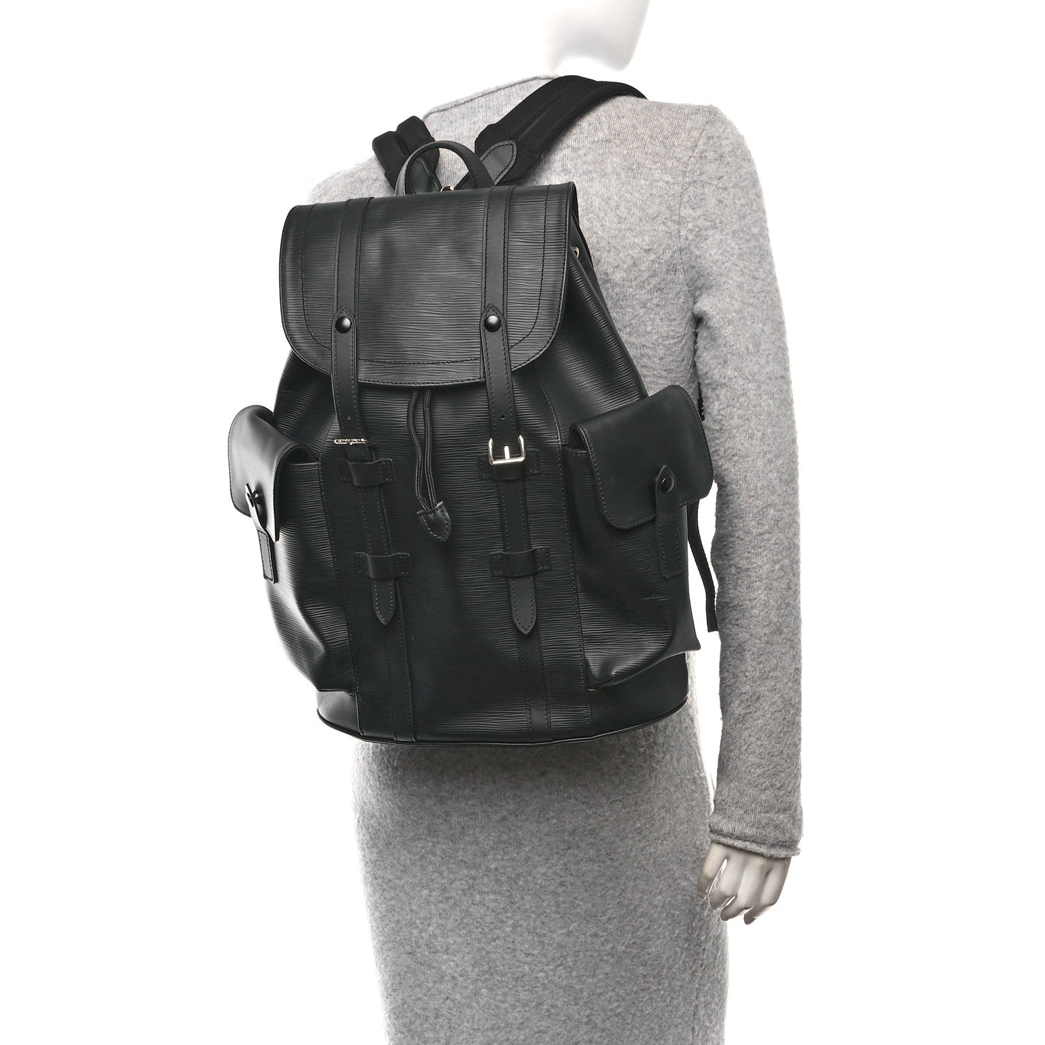 Louis Vuitton Epi Christopher Backpack PM Black 2 of 9