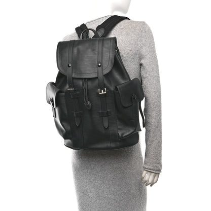 Louis Vuitton Epi Christopher Backpack PM Black 2 of 9
