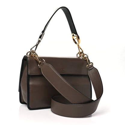 Fendi Vitello Century F is Fendi Bi-Color FF 1974 Embossed Kan I Shoulder Bag Maya Black 3 of 10