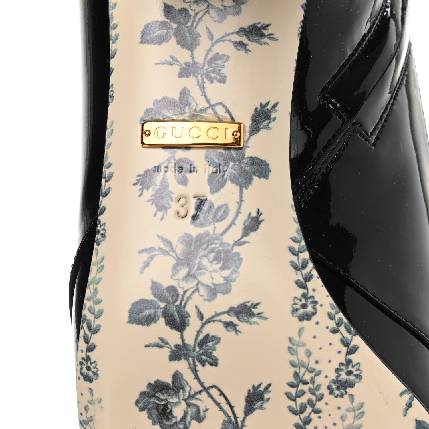 Gucci Vernice GG Victoire 55mm Ankle Boots 37 Black 6 of 9