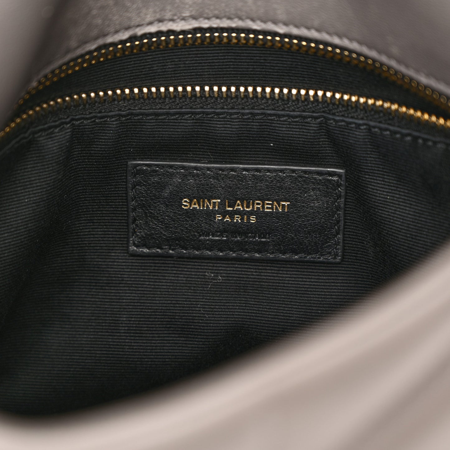 Lambskin Quilted Toy Loulou Puffer Monogram Chain Satchel Fog