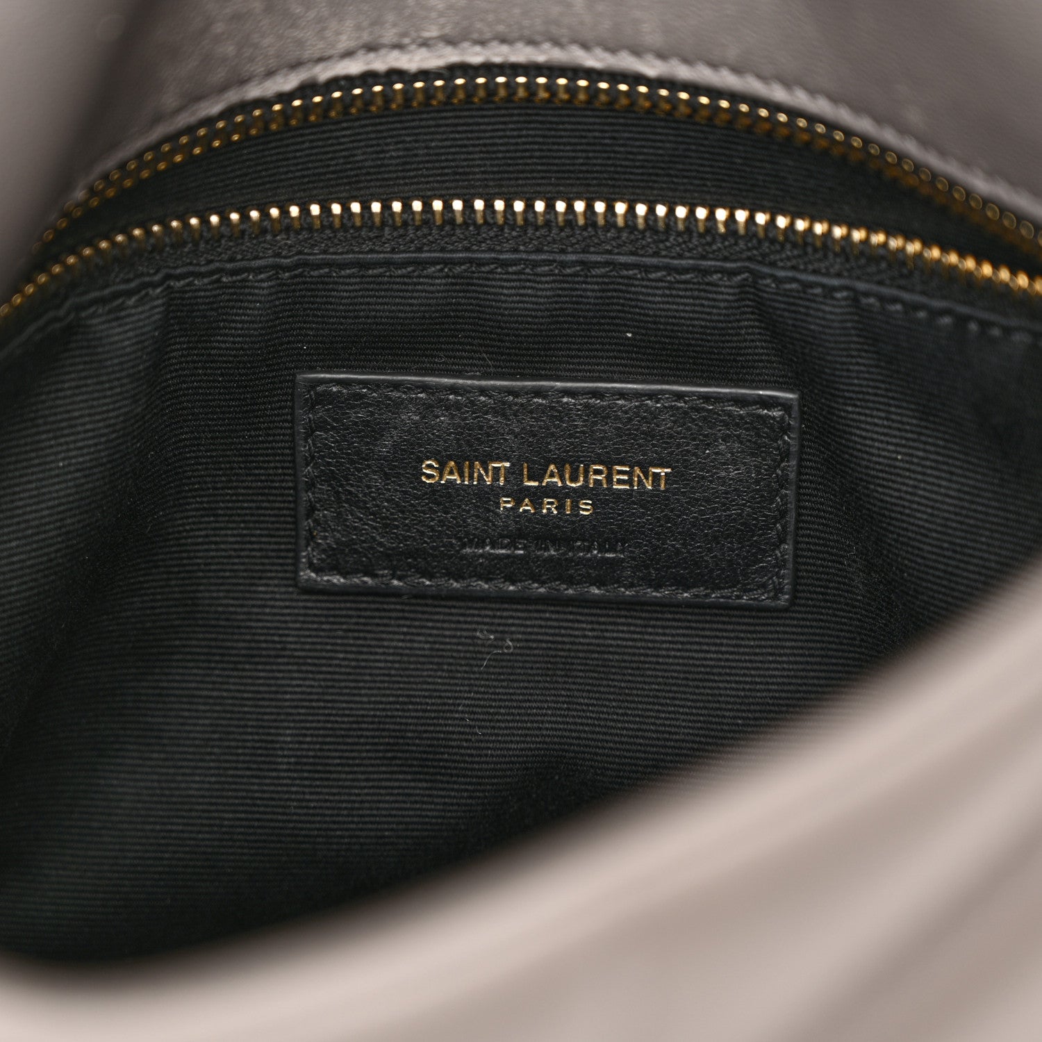 Saint Laurent Lambskin Quilted Toy Loulou Puffer Monogram Chain Satchel Fog 6 of 17