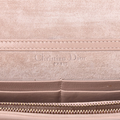 Christian Dior Lambskin Cannage Studded Dioraddict Wallet on Chain Clutch Nude 6 of 11