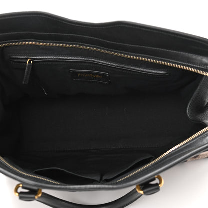 Saint Laurent Pony Hair Leopard Print Large Cabas Chyc Black 4 of 14