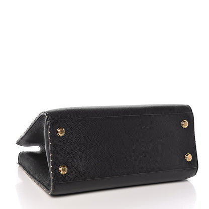 Louis Vuitton Calfskin Studded City Steamer MM Black 4 of 18