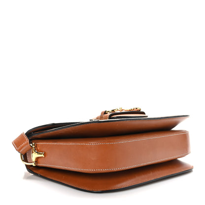 Gucci X DANS LE VERT Textured Dollar Calfskin Horsebit 1955 Shoulder Bag Dusty Azure Harness Brown Mystic White 4 of 12