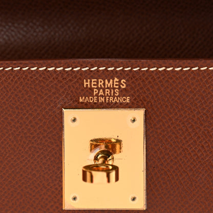 Hermes Courchevel Kelly Sellier 32 Gold 6 of 14