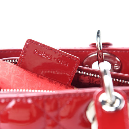 Christian Dior Patent Cannage Large Lady Dior Red 7 of 10