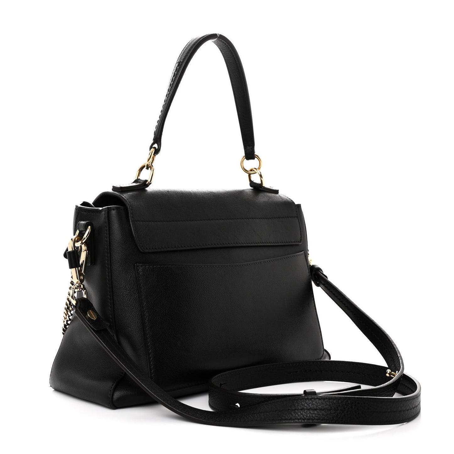 Calfskin Small Faye Day Shoulder Bag Black
