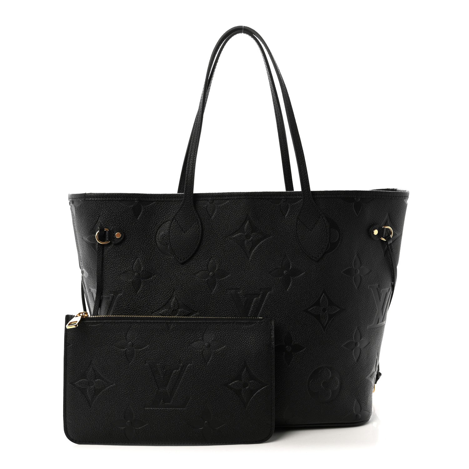 Louis Vuitton Empreinte Monogram Giant Neverfull MM Black 3 of 10