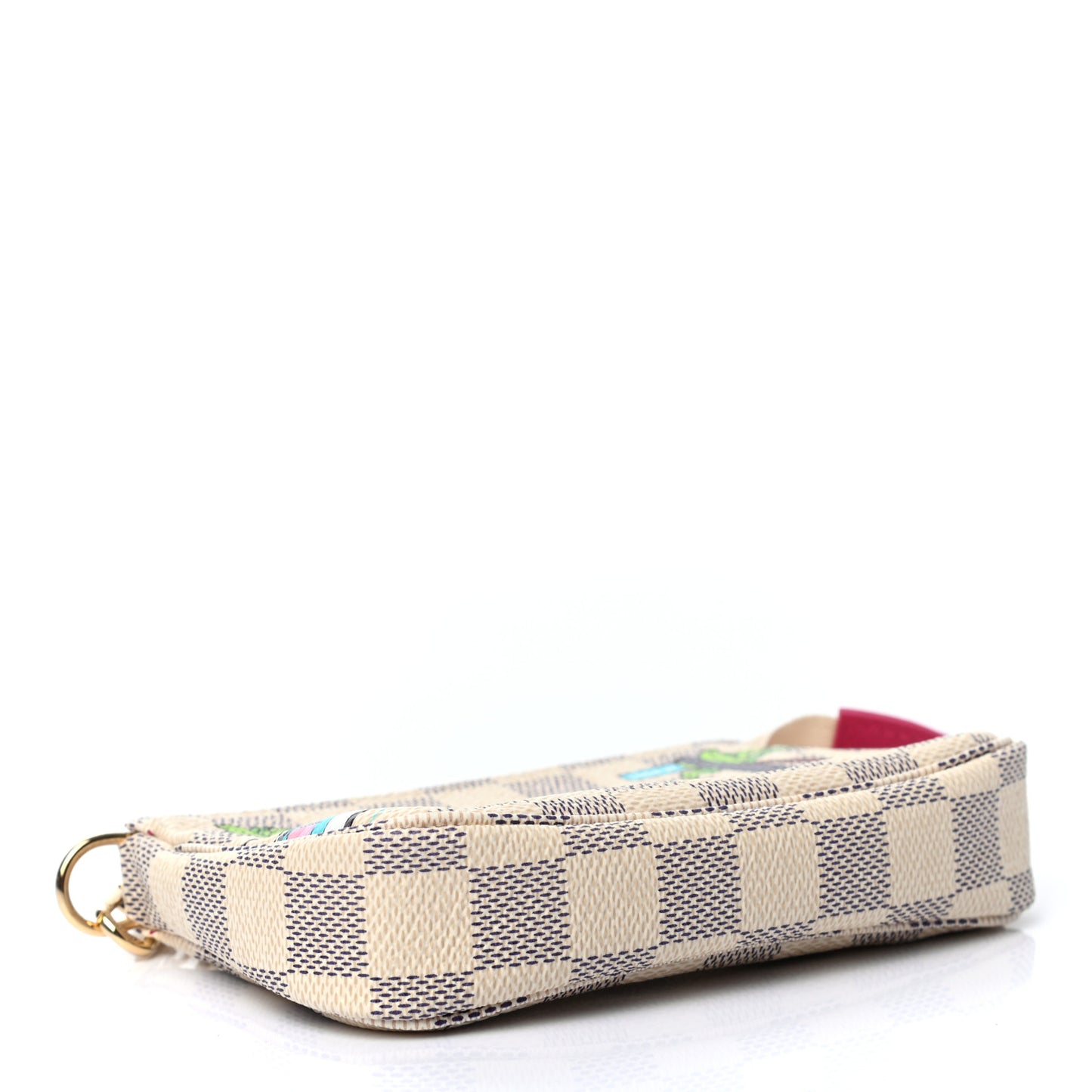 Damier Azur 2021 Christmas Animation Hollywood Mini Pochette Accessories Fuchsia