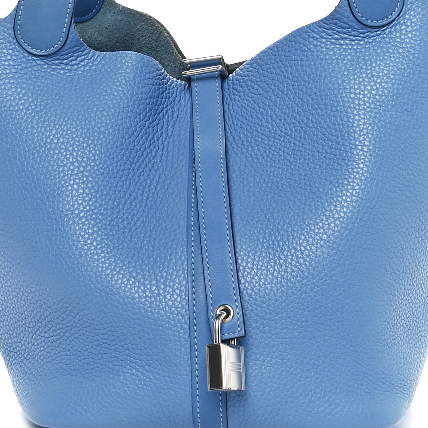 Hermes Taurillon Clemence Swift Picotin Lock 22 MM Bleu Paradis 8 of 10