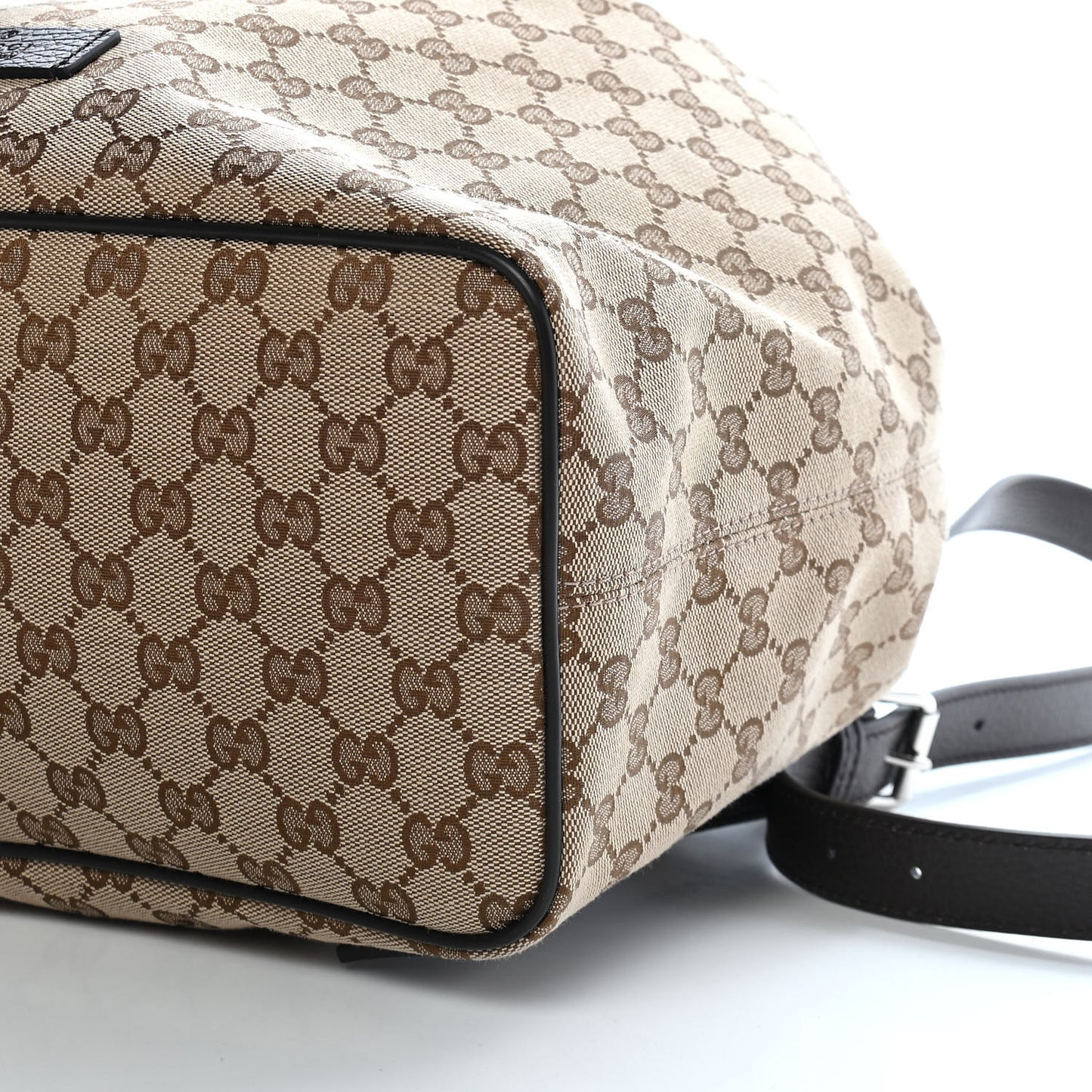 Monogram Dollar Calfskin O Drawstring Backpack Beige Ebony Testa di Moro Dark Chocolate