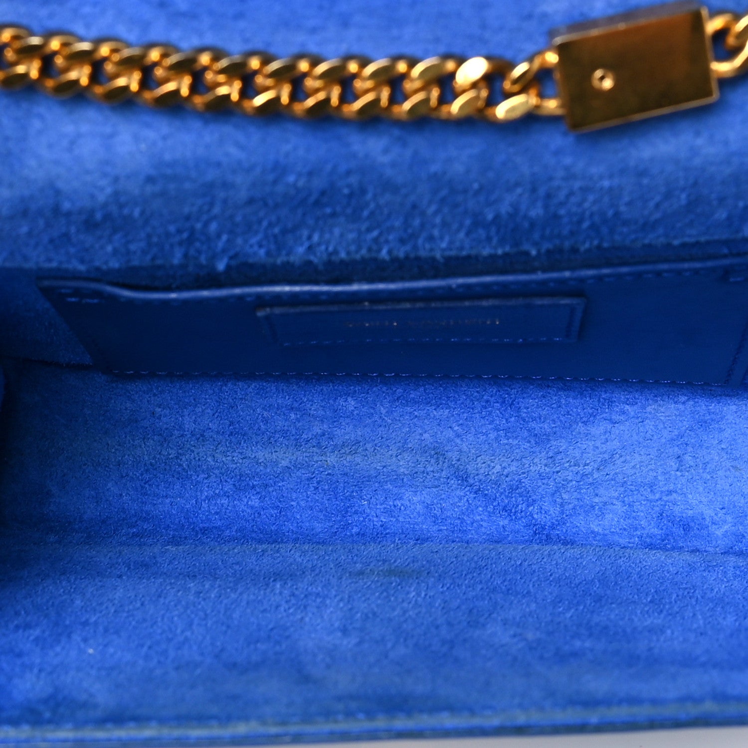 Saint Laurent Grain De Poudre Small Classic Monogram Kate Satchel Royal Blue 5 of 7