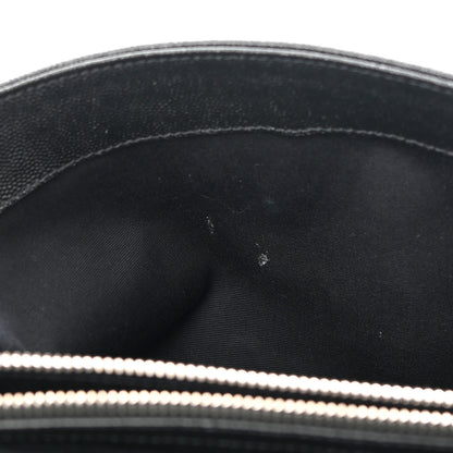 Saint Laurent Grain De Poudre Small West Hollywood Monogram Fold-Over Bag Black 11 of 12