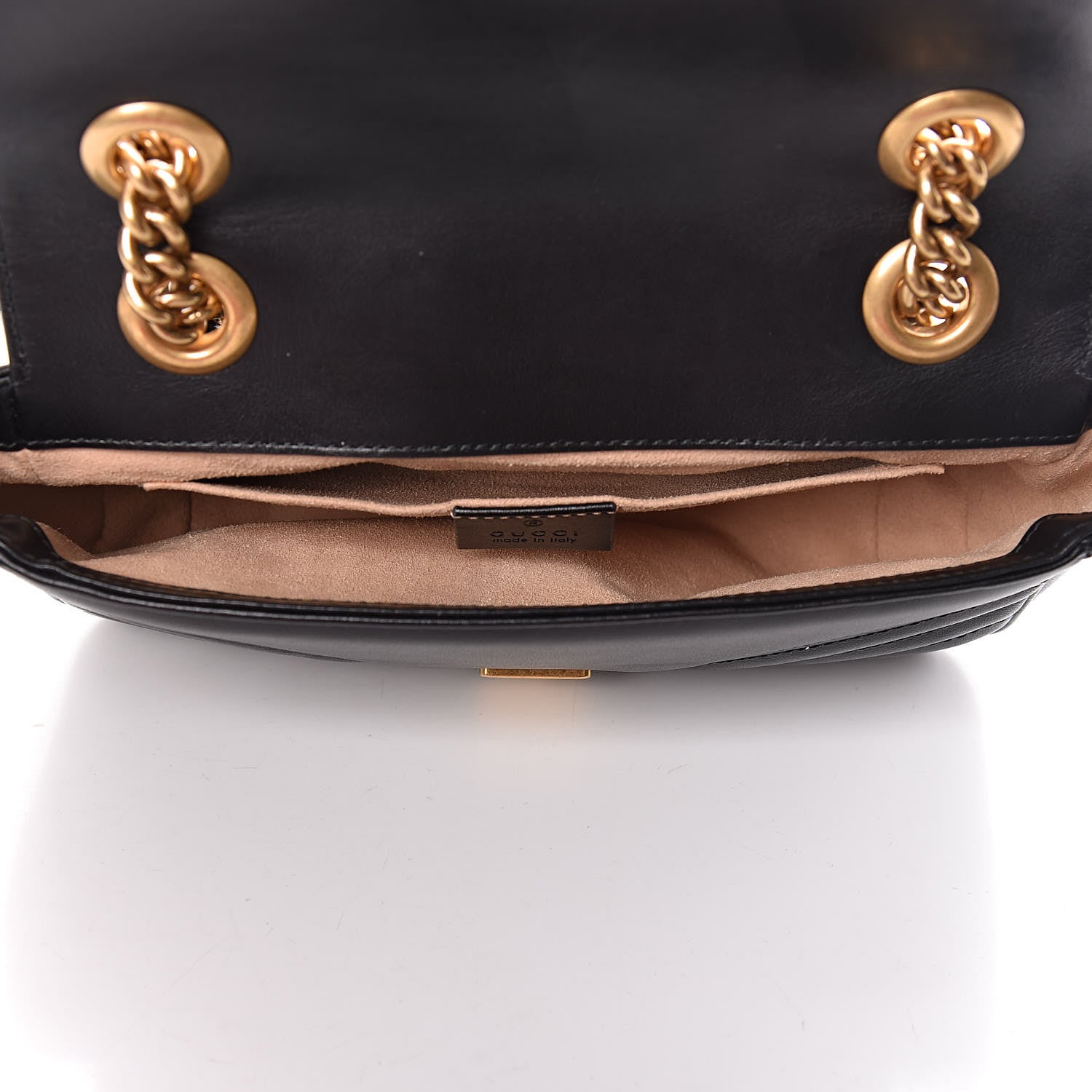Gucci Calfskin Matelasse Mini GG Marmont Shoulder Bag Black 5 of 10