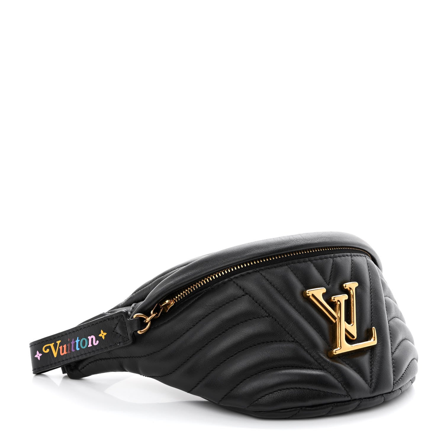 Louis Vuitton Calfskin Quilted New Wave Bumbag Black 4 of 10