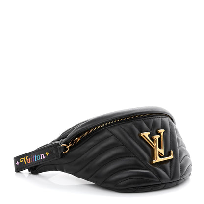 Louis Vuitton Calfskin Quilted New Wave Bumbag Black 4 of 10