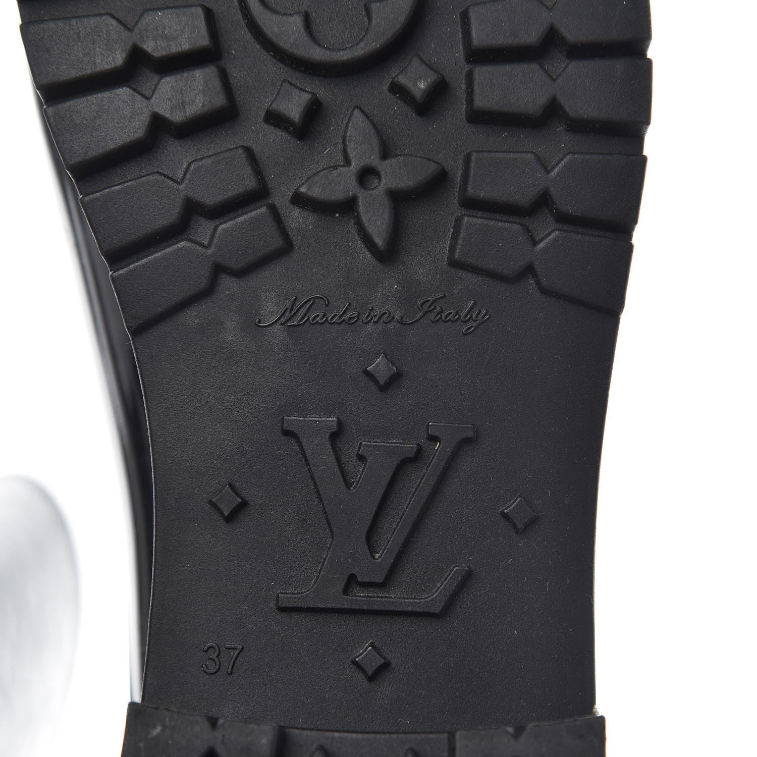 Louis Vuitton Rubber Embossed Monogram Splash Rain Boots 37 Black 9 of 9