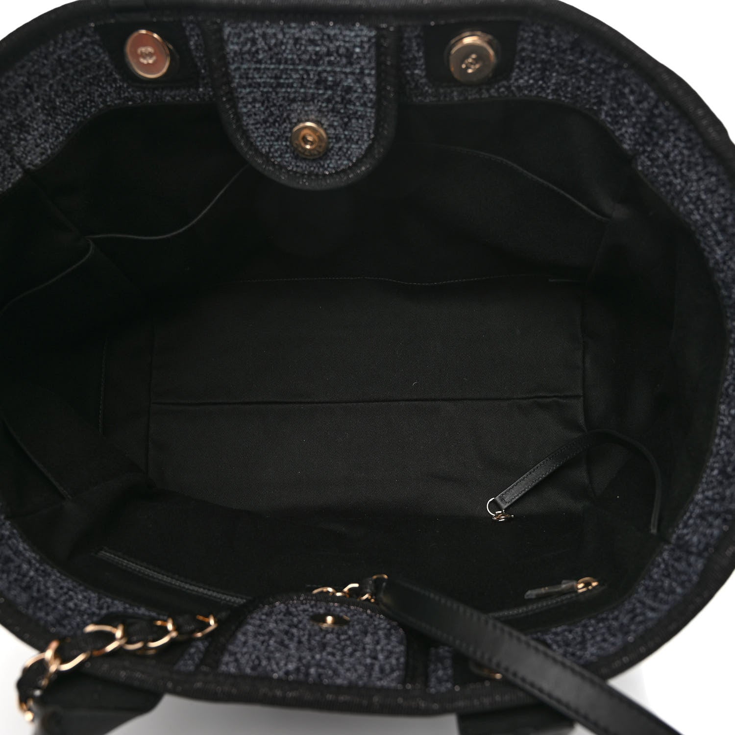 Chanel Lurex Boucle Medium Deauville Tote Black 5 of 10