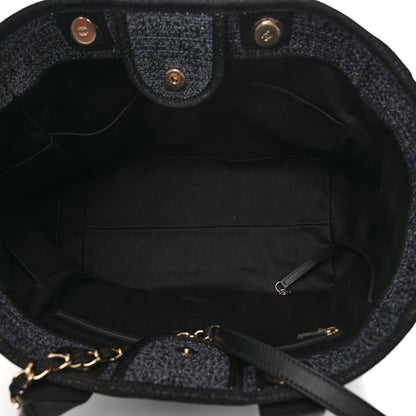 Chanel Lurex Boucle Medium Deauville Tote Black 5 of 10