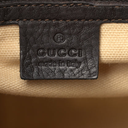 Gucci Calfskin Vintage Web Medium Boston Dark Brown 6 of 21