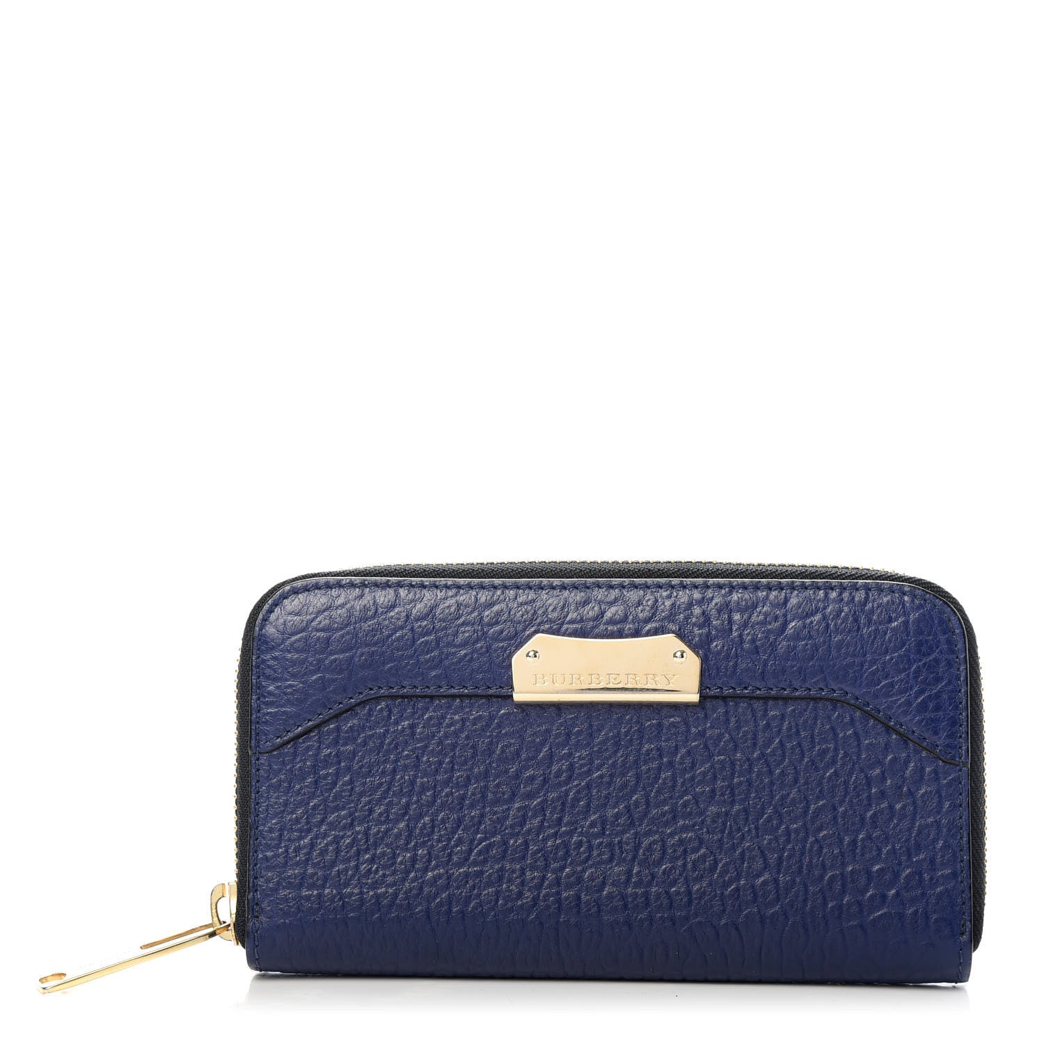 Burberry Heritage Grain Zip Around Wallet Blue 1 of 7
