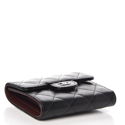 Chanel Caviar Quilted Compact Flap Wallet Black 4 of 9