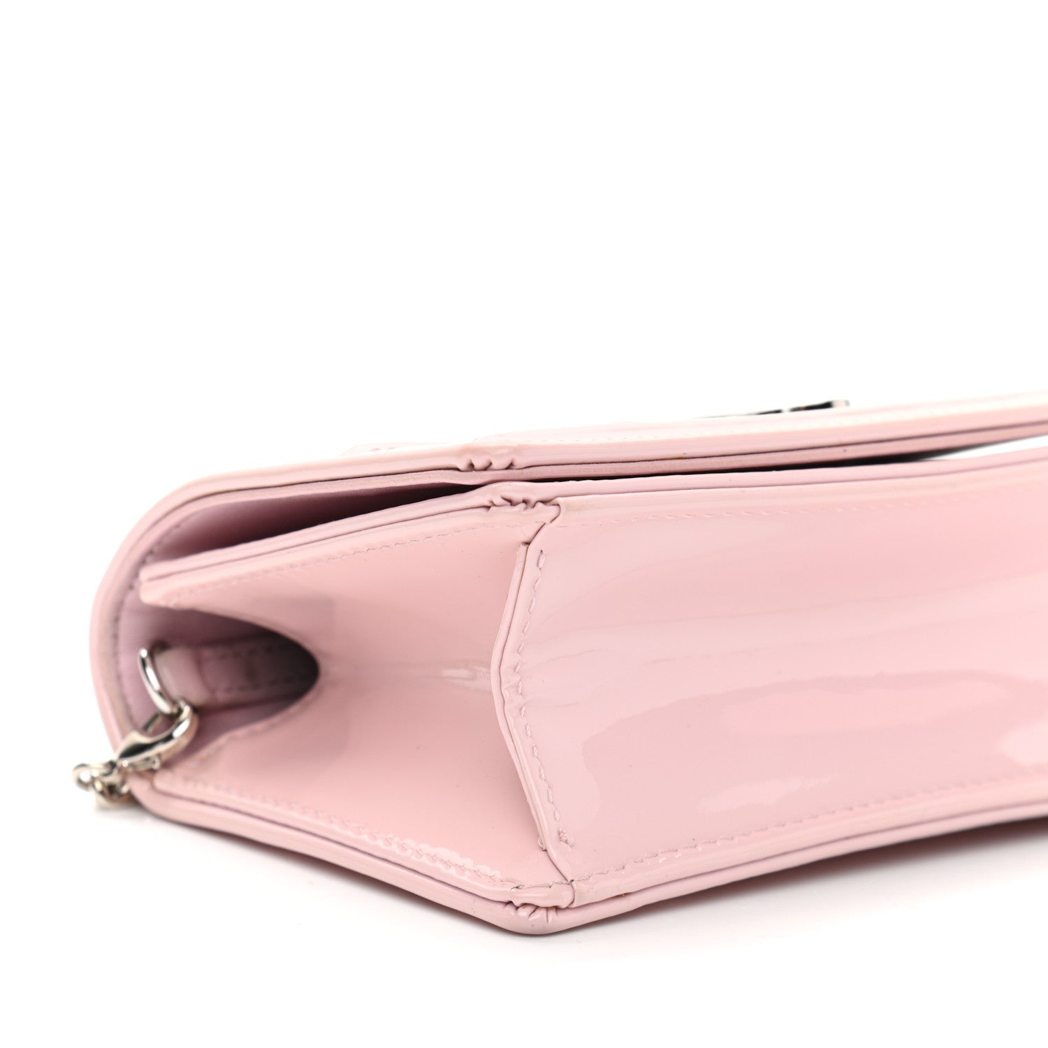 Christian Dior Patent Micro-Cannage Baby Diorama Flap Bag Pale Pink 9 of 13