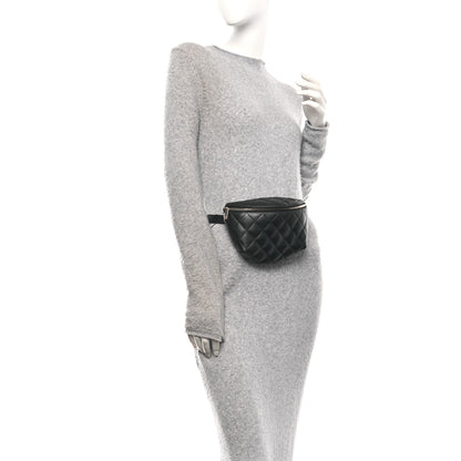 Chanel Calfskin Quilted Waist Belt Bag Black 2 of 10