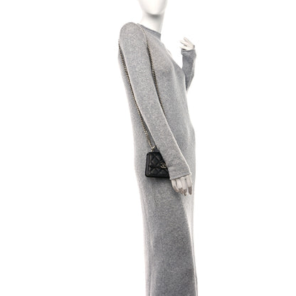 Chanel Caviar Quilted Pick Me Up Clutch With Chain Black 2 of 10