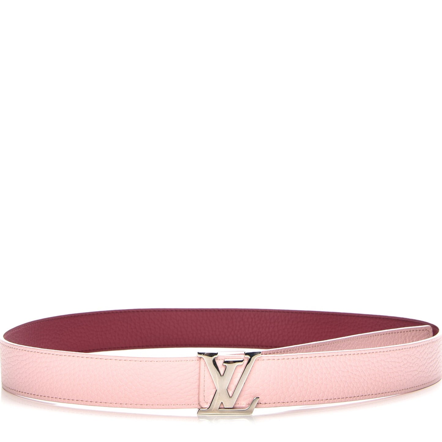 Taurillon Calfskin LV Initiales Reversible Belt 90 36 Bordeaux